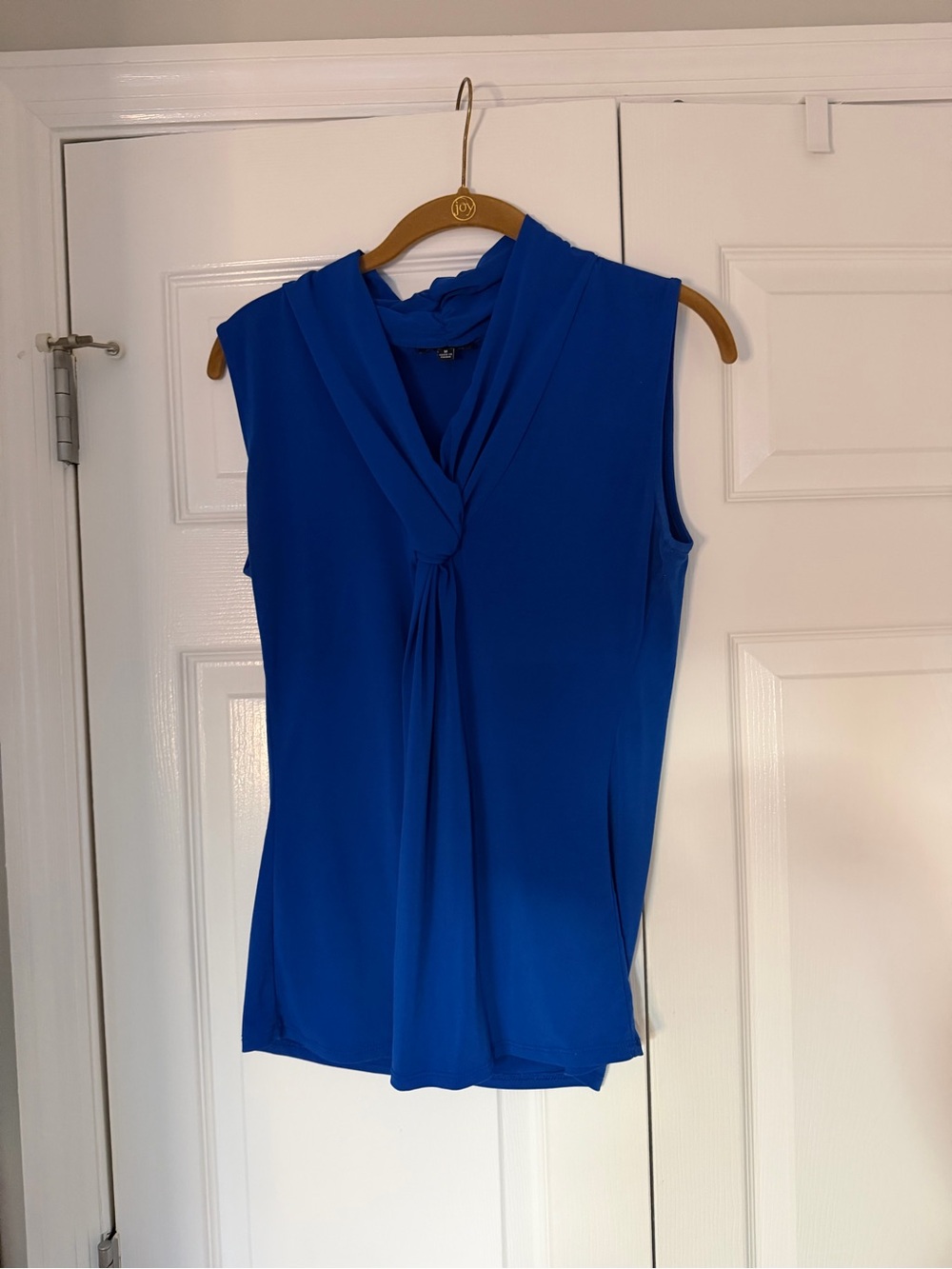 Premise Royal Blue Sleeveless Knot-Front V-Neck Camisole